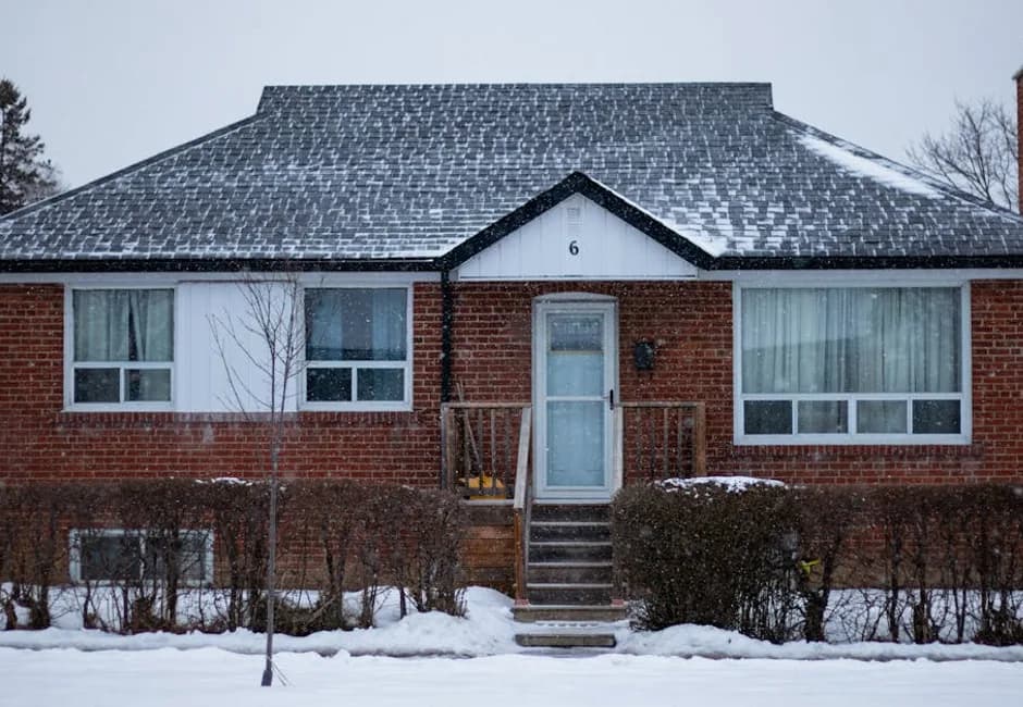 Burlington home in winter showing the need for a reliable new furnace installation