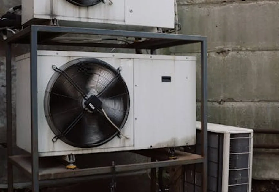 Outdoor central AC condenser units serving a residential home in the GTA